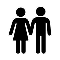 Couple man glyph icon