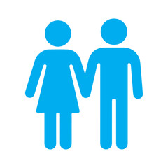 Couple man colored icon