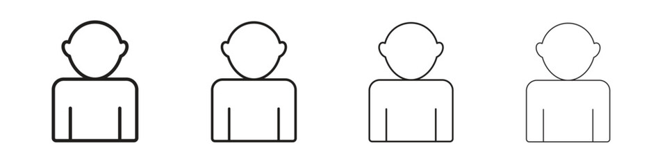 Ventriloquist icon vector illustration, line design icon. Editable strokes.