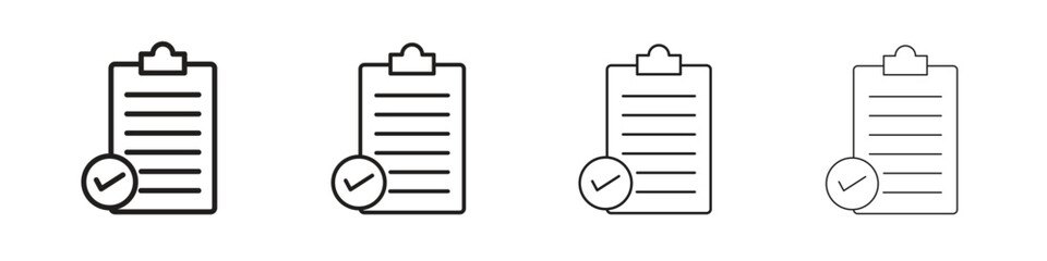 Summary icon vector illustration, line design icon. Editable strokes.