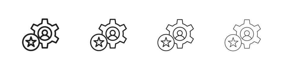 Soft skills icon vector illustration, line design icon. Editable strokes.