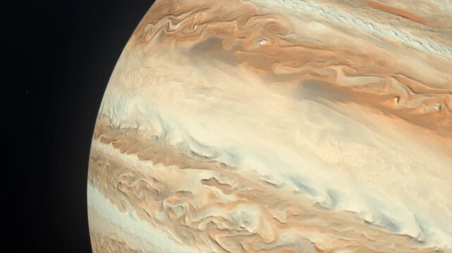 surface of jupiter animation from the space