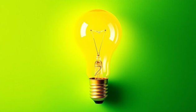 Light bulb question mark on green background, signifying green energy market competition, technology, ecology - Powered by Adobe