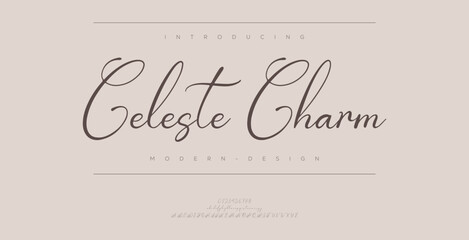 Signature Elegant Branding Typeface. Handwritten Script Editable Text Effect Template . vector illustration 
