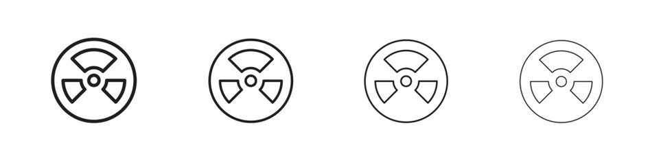 Radioactive icon vector illustration, line design icon. Editable strokes.