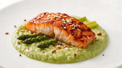 grilled salmon with vegetables