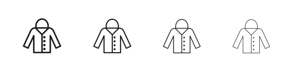 Nylon jacket icon vector illustration, line design icon. Editable strokes.