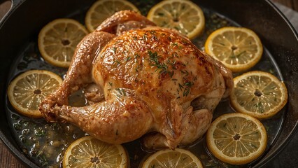 roasted chicken on a plate