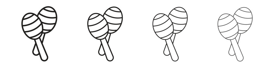 Maracas icon vector illustration, line design icon. Editable strokes.