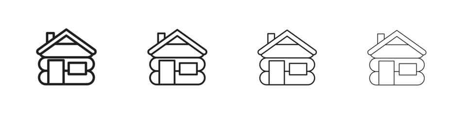 Lodge icon vector illustration, line design icon. Editable strokes.