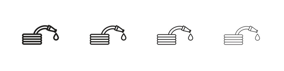 Hose icon vector illustration, line design icon. Editable strokes.