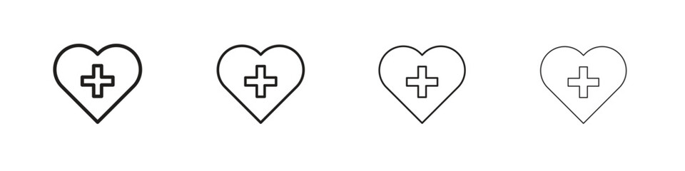 Heal icon vector illustration, line design icon. Editable strokes.