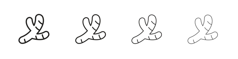 Ginger icon vector illustration, line design icon. Editable strokes.