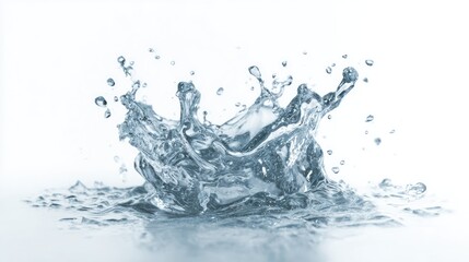 Water splash, crown shape, light grey