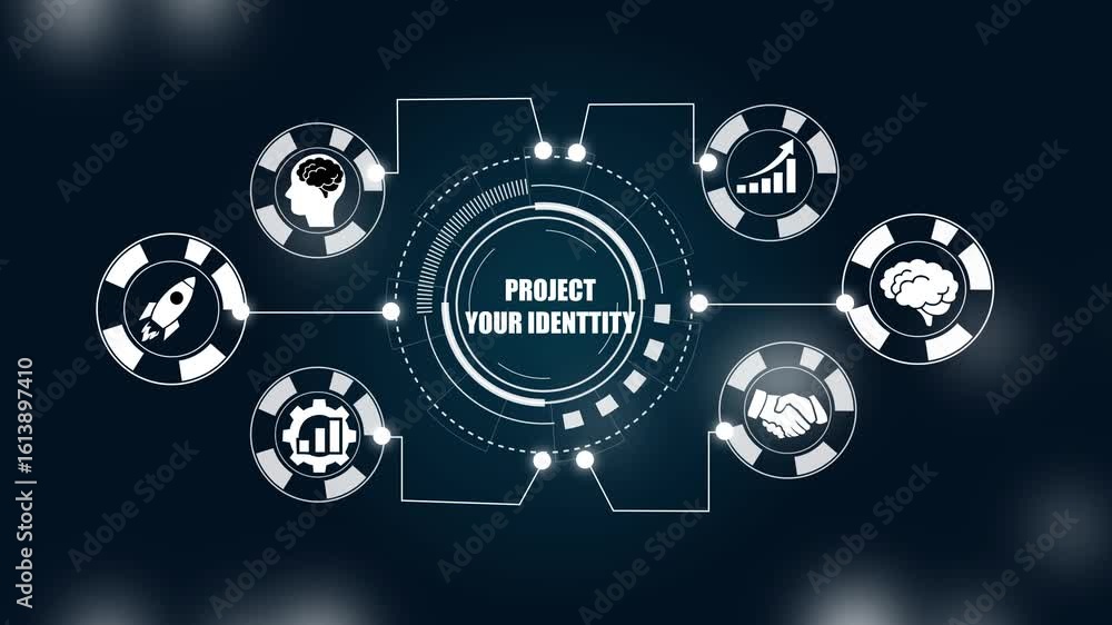 Poster cyber attack identity theft data breach concept nvestment digital network technology computer virus 