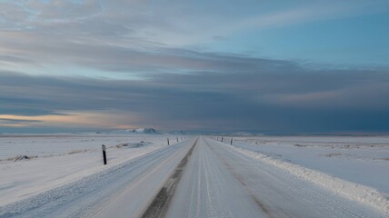 Empty Road Extending to Horizon Collection - Journey and Adventure Concepts