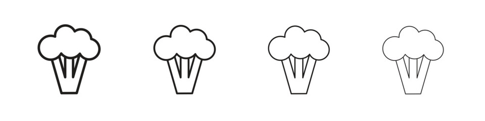 Cauliflower icon vector illustration, line design icon. Editable strokes.