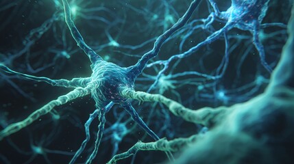 An intricate network of neurons, captured with stunning detail, revealing the complex beauty of the human brain.