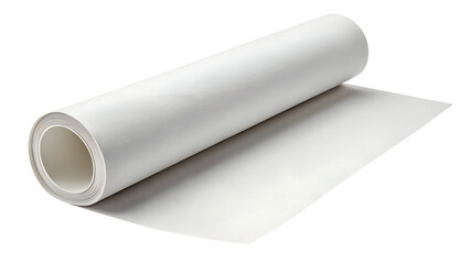 Rolled White Paper Sheet with Curl