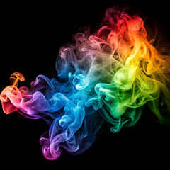 Obraz premium abstract colorful smoke