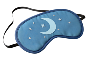 Blue Sleep Mask with Moon and Stars