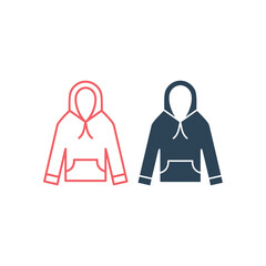 Hoodie vector illustration icons set