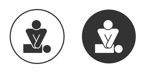 CPR icon. sign designs. solid pictogram
