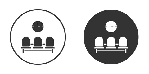 Waiting Room icon. sign designs. solid pictogram