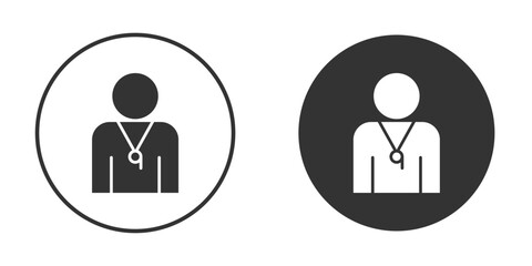 Trainer icon. sign designs. solid pictogram