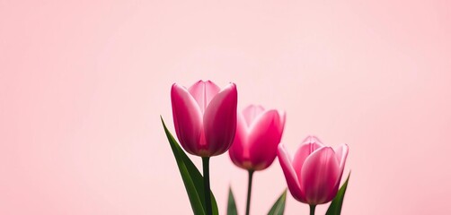 Delicate pink tulip silhouette floral design, soft background, calm, tulip silhouette