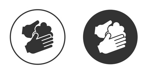 Sanitize hands icon. sign designs. solid pictogram