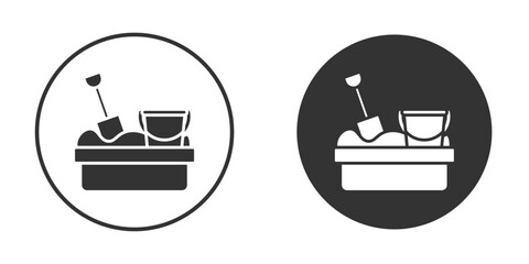 Sandbox icon. sign designs. solid pictogram