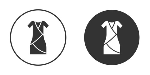 Jersey wrap dress icon. sign designs. solid pictogram