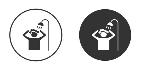 Hair washing icon. sign designs. solid pictogram