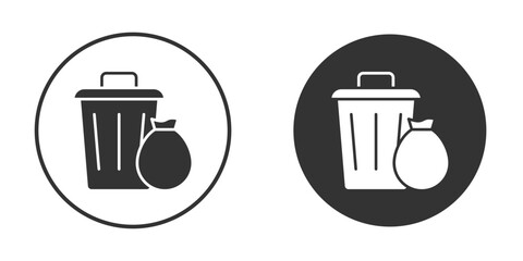 Garbage icon. sign designs. solid pictogram