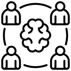 Cross Discipline Team line icon