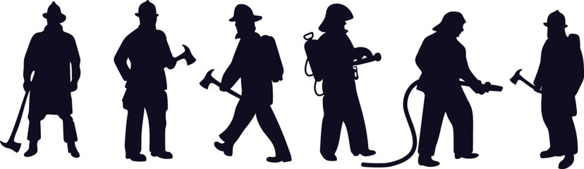 vector silhouette of workers vector 