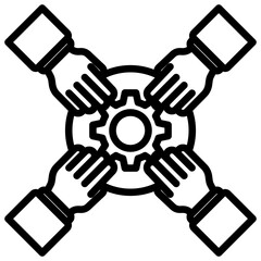 Shared Goal Setting line icon