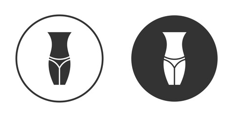 Female hips and waist icon. sign designs. solid pictogram