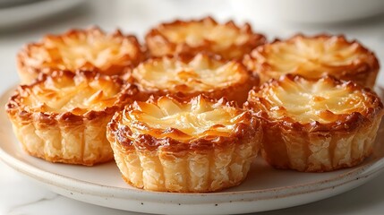 Delectable coconut tarts with a flaky golden crust