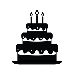 birthday cake vector illustration