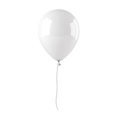 A single white balloon floats gently hopeful and serene against a stark background