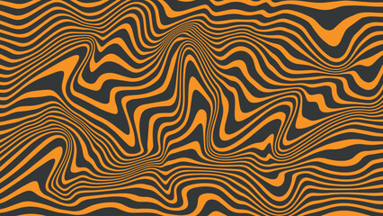 Bold retro wave background with red, yellow, and multicolor psychedelic lines, abstract 60s 70s vector illustration in horizontal and vertical orientation for creative use