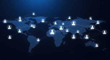 3d illustration connecting people on the internet, social network connection