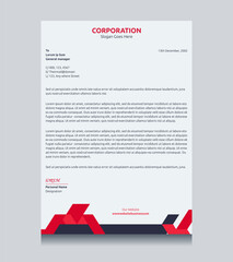 Company or office letterhead. Professional corporate business contracts letterhead layout design for company. Simple and clean part of branding or brand identity design.