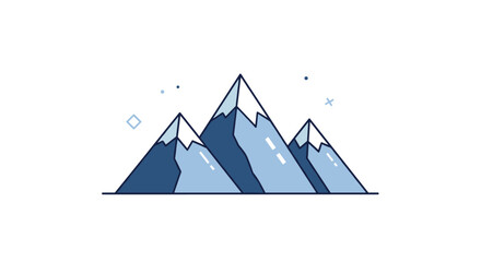 Majestic snow-capped mountain peaks illuminated by celestial bodies amidst a clear sky