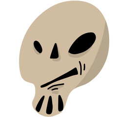 Flat Color Cute Halloween Hand-Drawn set