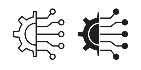 Transform icon flat and stroke style pack on white background. Vector illustrations