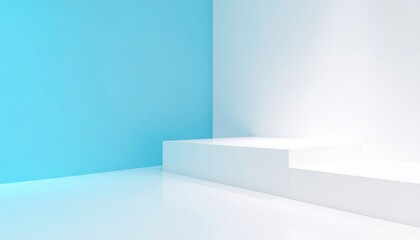 Fototapeta premium Elegant minimalist interior design showcase modern studio visual content bright environment wide angle aesthetic appeal