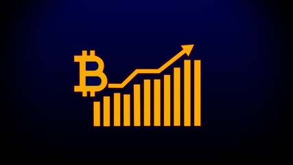 cryptocurrency market. cryptocurrency market graph. Digital representation of cryptocurrency market trends with Bitcoin symbol. Increasing cryptocurrency value bar chart. - Powered by Adobe